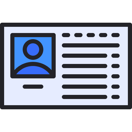 Id card identity card identification student icon Id card identity card identification student icon
