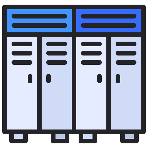 Locker gym school changing room icon Locker gym school changing room icon
