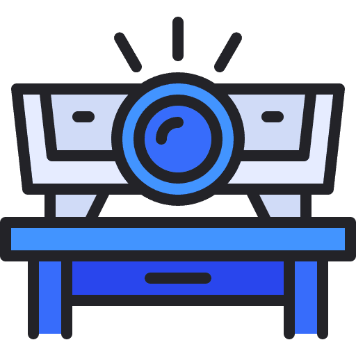 Video projector multimedia projection electronics icon Video projector multimedia projection electronics icon