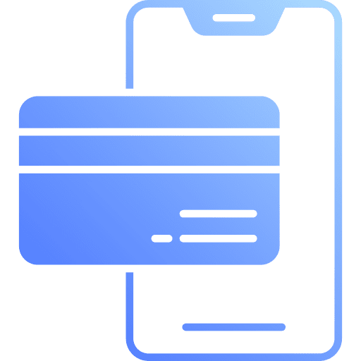 Cashless payment mobile phone mobile payment card payment icon