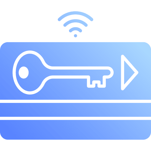 Keycard hotel key security wifi signal icon