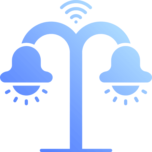 Smart lighting street lamp lamp post wifi signal icon