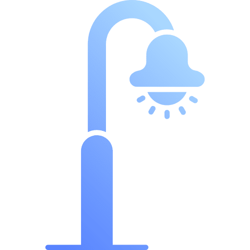 Street lamp light bulb illumination lamp post icon