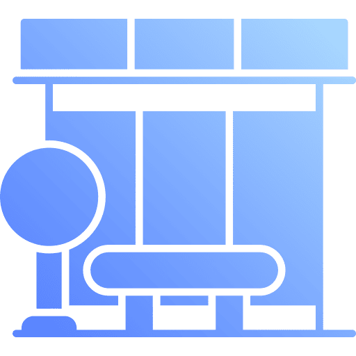 Bus stop urban bus stop signaling icon