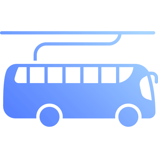 Electric bus electricity transportation vehicle icon