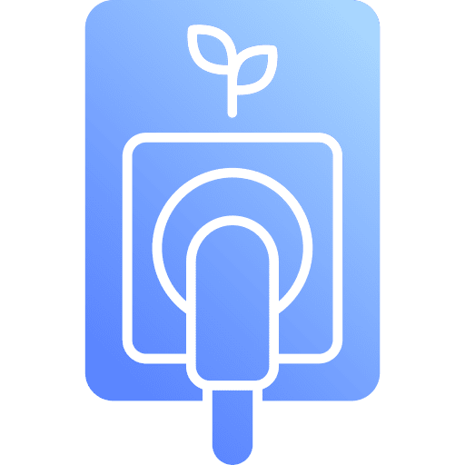 Green energy electronics green energy power socket icon