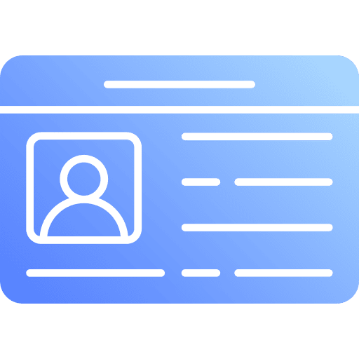 Id card business card user identification icon
