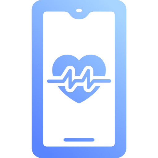 Medical app heart beat electronics smartphone icon