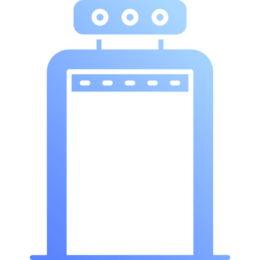 Metal detector security gate security control metal detector icon