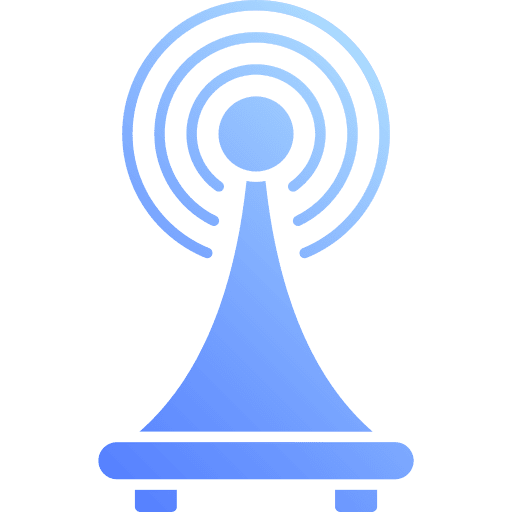 Signal tower electronics wireless connectivity communications icon