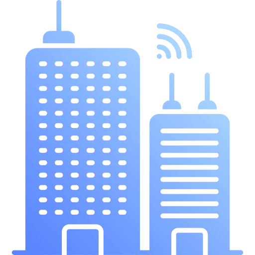 Smart city smart city electronics building icon