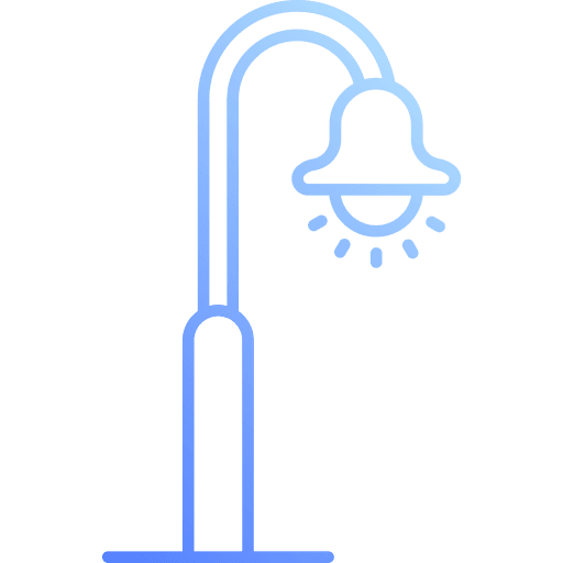 Street lamp electronics illumination light bulb icon