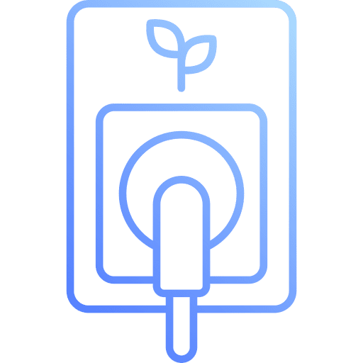 Green energy power socket sprout green energy icon Green energy power socket sprout green energy icon