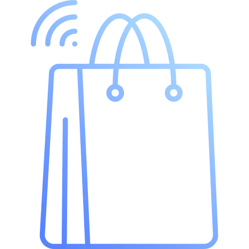 Retail smart wifi signal retail icon Retail smart wifi signal retail icon