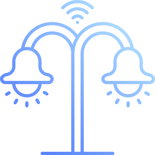 Smart lighting street lamp wireless lighting lamp post icon