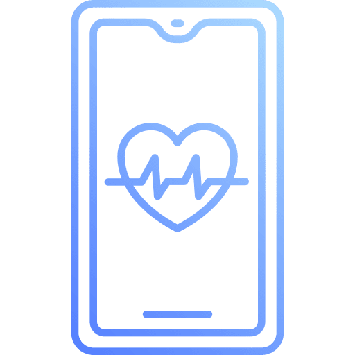 Medical app healthcare and medical mobile app heart beat icon Medical app healthcare and medical mobile app heart beat icon