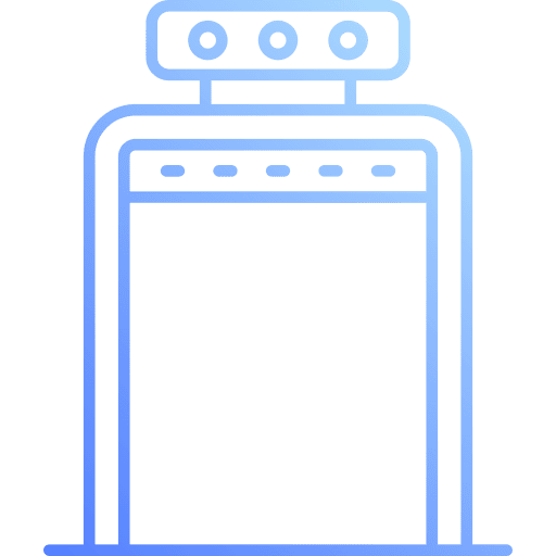 Metal detector door security electronics icon Metal detector door security electronics icon