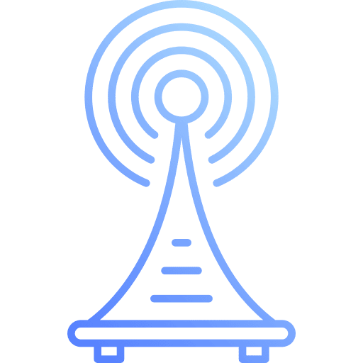 Signal tower satellite tower wireless connectivity communications icon Signal tower satellite tower wireless connectivity communications icon