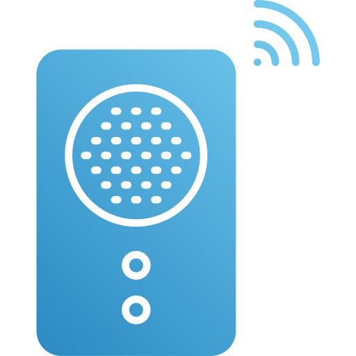 Doorbell intercom smart electronics icon Doorbell intercom smart electronics icon