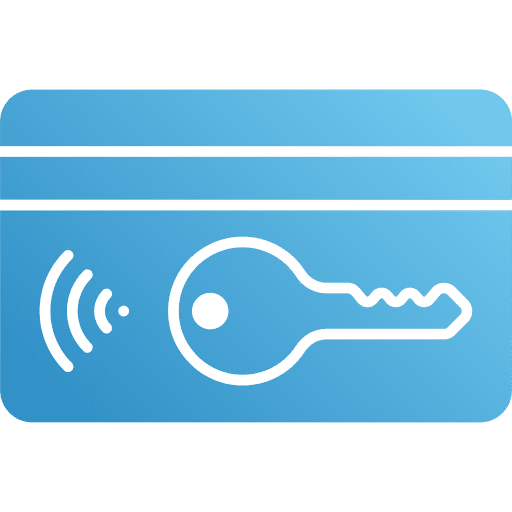 Key card wifi signal hotel key security icon Key card wifi signal hotel key security icon