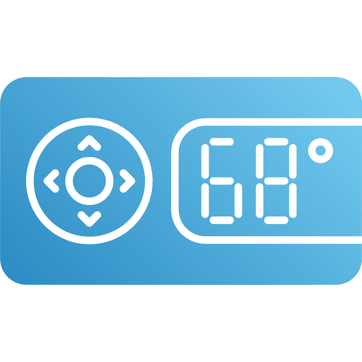 Thermostat temperature control controller technology icon Thermostat temperature control controller technology icon
