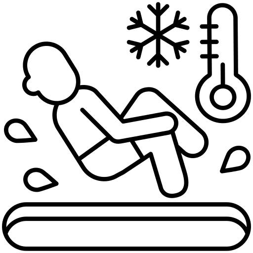 Plunge winter people season icon