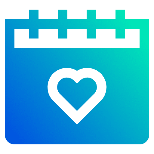 Anniversary schedule romantic date anniversary icon