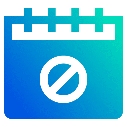 Calendar day schedule prohibition icon Calendar day schedule prohibition icon