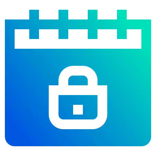 Lockdown day calendar interface icon