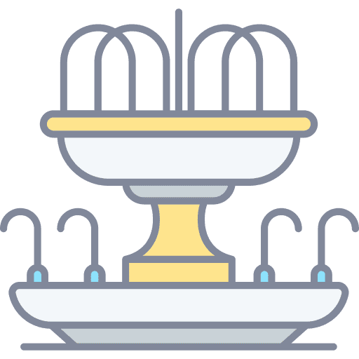 Fountain water decoration garden icon Fountain water decoration garden icon