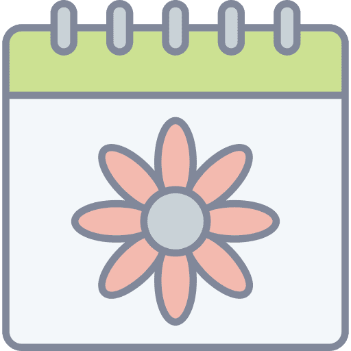 Springtime schedule date nature icon Springtime schedule date nature icon