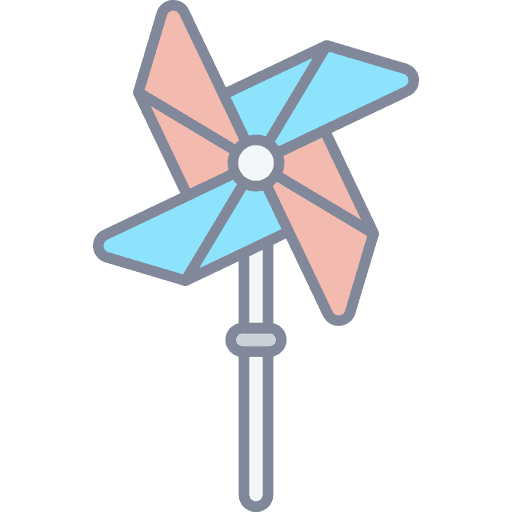 Pinwheel kid and baby wind spring icon Pinwheel kid and baby wind spring icon