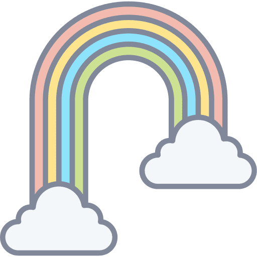 Rainbow nature spring clouds icon Rainbow nature spring clouds icon