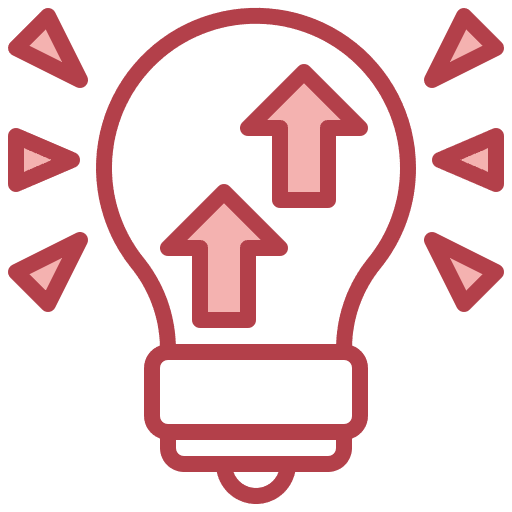 Light bulb up light bulb ascending icon