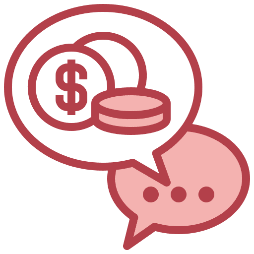 Chat communications currency business and finance icon Chat communications currency business and finance icon