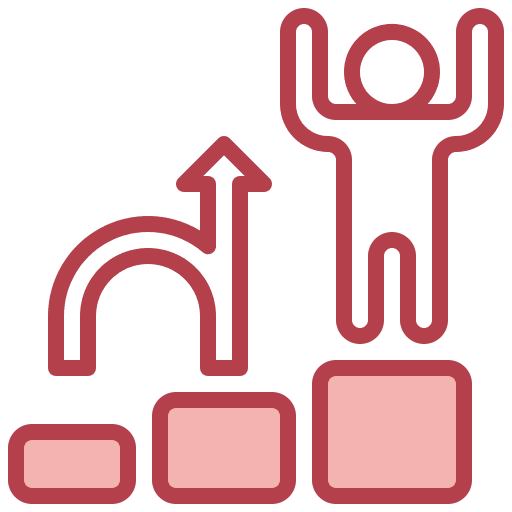 Steps goals improvement jump icon Steps goals improvement jump icon