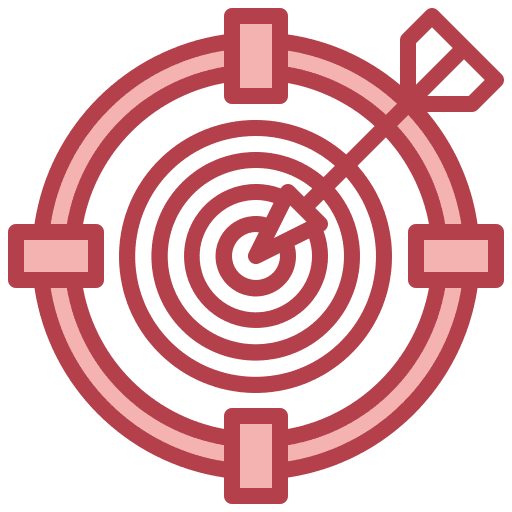 Target arrow dart board marketing icon Target arrow dart board marketing icon
