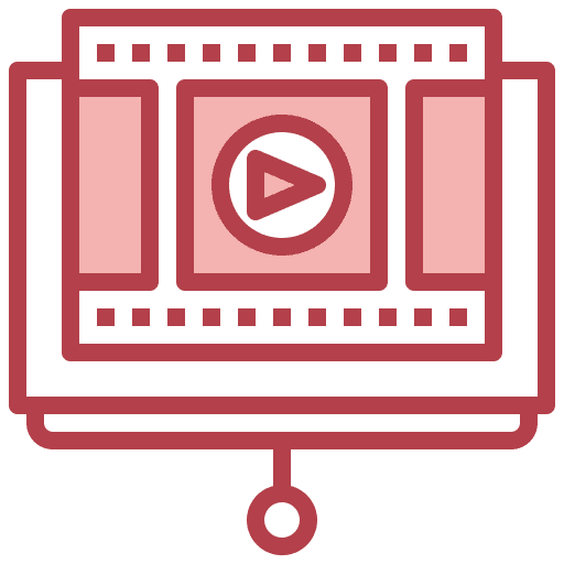 Video presentation play button presentation video player icon