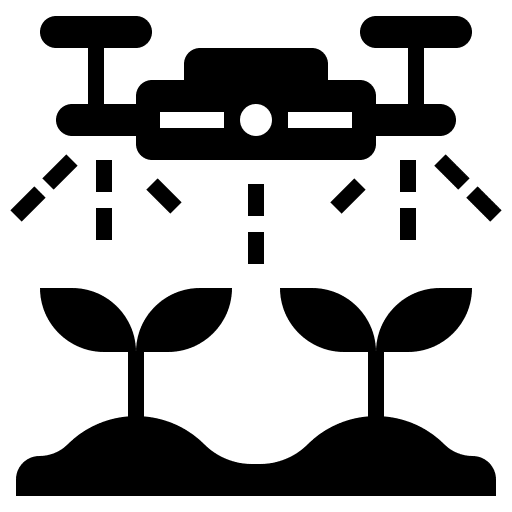Drone agriculture garden irrigation icon