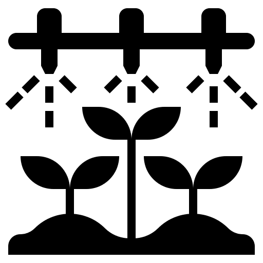 Plant sprinklers farming and gardening garden icon
