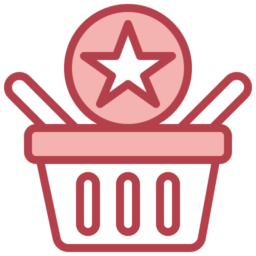 Basket star shop container icon