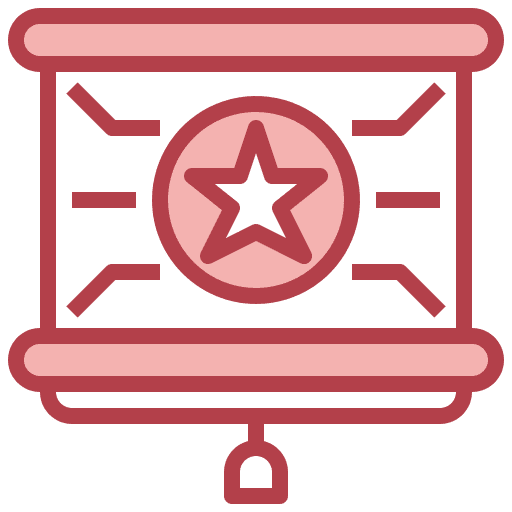 Presentation projector marketing presentation icon Presentation projector marketing presentation icon