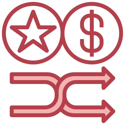 Transfer dollar change cash icon