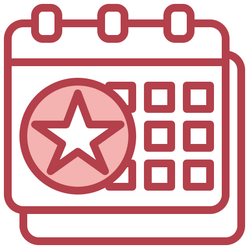 Calendar event star show icon Calendar event star show icon