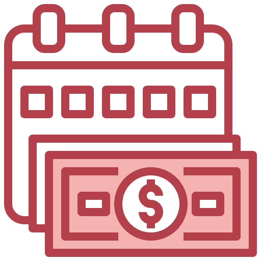 Earning growth calendar coin stacks icon Earning growth calendar coin stacks icon