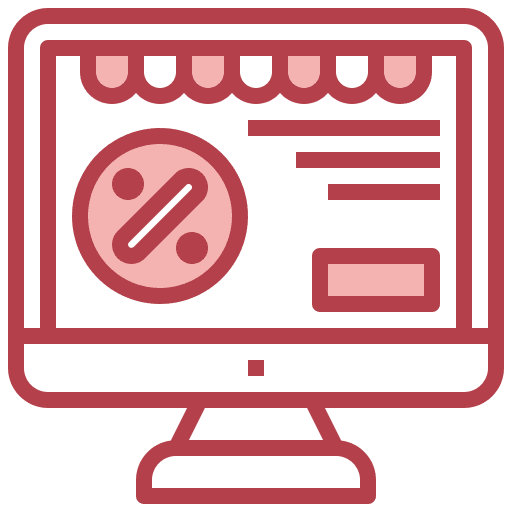 Sales online shopping commerce and shopping computer icon Sales online shopping commerce and shopping computer icon