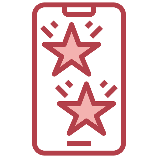 Smartphone marketing rating shopping online icon Smartphone marketing rating shopping online icon