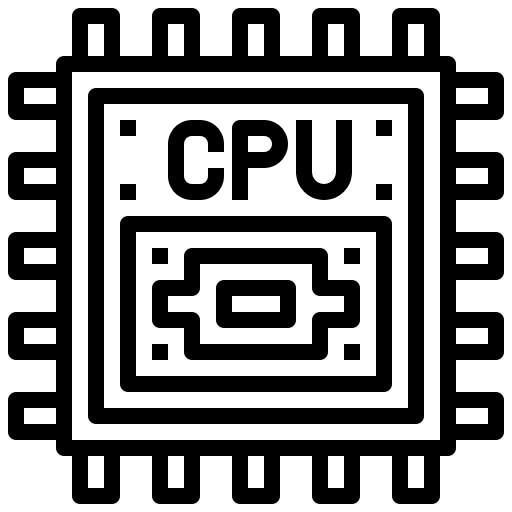 Cpu tower chip ram processor icon