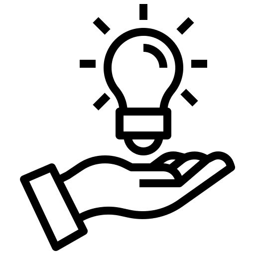 Knowledge idea light bulb opportunity icon