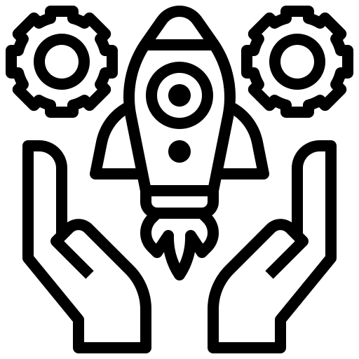 Creation project space shuttle business and finance icon